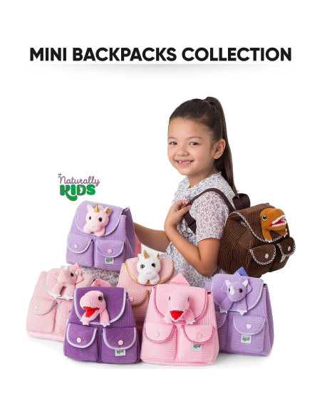 Mini Mochila Dinosaurio Triceratops Rosa Naturally KIDS 17,78 cm Mini Mochila Dinosaurio Triceratops Rosa Naturally KIDS 17,78 cm