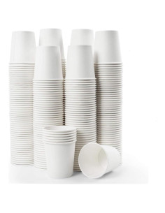 100 Vasos de Papel Desechables Vumdua 6 oz para Bebidas Frías y Calientes