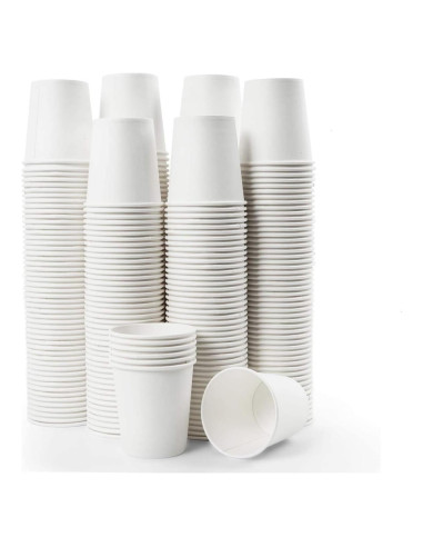 100 Vasos de Papel Desechables Vumdua 6 oz para Bebidas Frías y Calientes