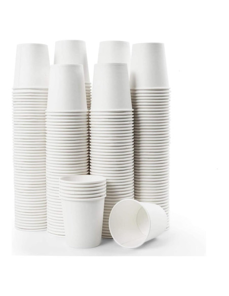 100 Vasos de Papel Desechables Vumdua 6 oz para Bebidas Frías y Calientes