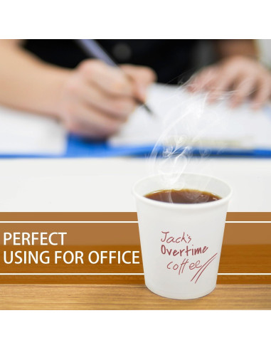 100 Vasos de Papel Desechables Vumdua 6 oz para Bebidas Frías y Calientes