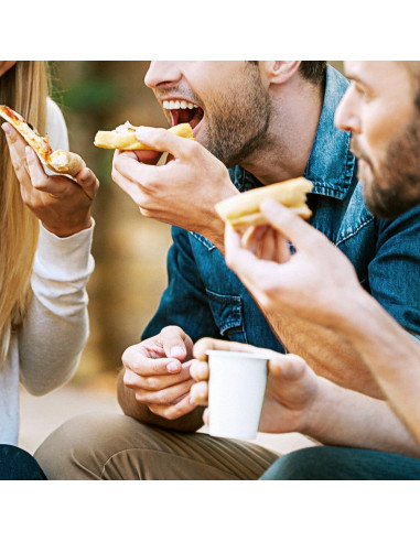 100 Vasos de Papel Desechables Vumdua 6 oz para Bebidas Frías y Calientes