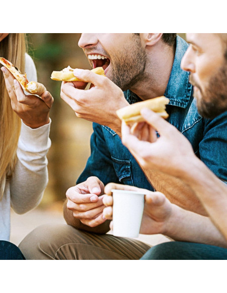 100 Vasos de Papel Desechables Vumdua 6 oz para Bebidas Frías y Calientes