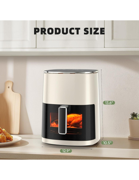 Freidora de Aire Elevon 6QT Digital 12-en-1 Beige 6.0L