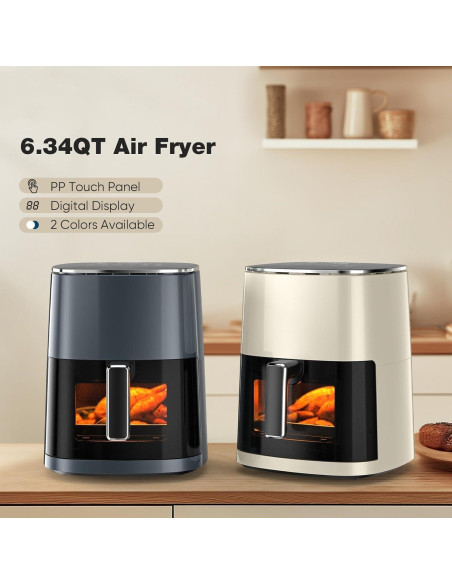 Freidora de Aire Elevon 6QT Digital 12-en-1 Beige 6.0L