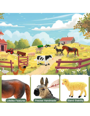 Juguete de Granja BOLZRA con 2 Tractores y Sonido