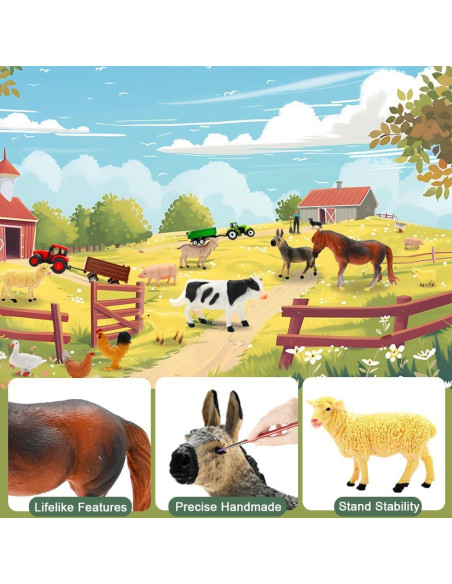 Juguete de Granja BOLZRA con 2 Tractores y Sonido