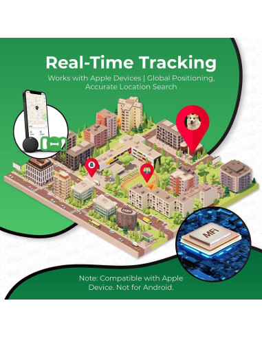 Rastreador de Mascotas Veeind HB16 para iOS - Collar Verde