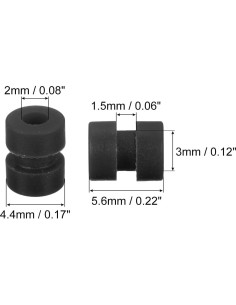 Bolas de Goma Antivibración MECCANIXITY M2x5.6mm 24 Pzas 2