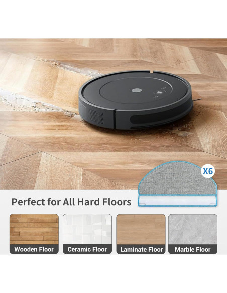 6 Almohadillas de Reemplazo BUXEBUX para iRobot Roomba Combo