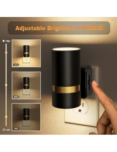 Luz Nocturna LED JandCase con Sensor Automático 3000K - 2 Unidades