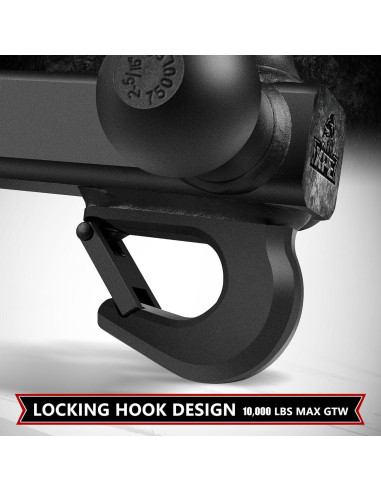 Soporte de Remolque de Tres Bolas XPE 10,000 LBS Negro