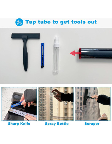 Película de Ventana Unidireccional Flueen 44.5cm x 2m UV 99%