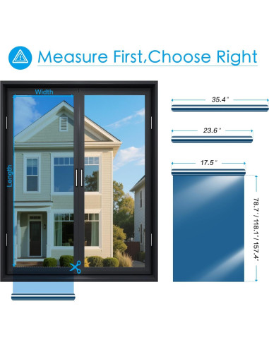 Película de Ventana Unidireccional Flueen 44.5cm x 2m UV 99%