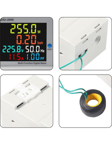 Medidor de energía AC DORHEA 40-300V 100A multímetro LCD