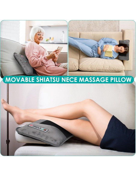 Alfombrilla de Masaje Completo TeqHome con Calor y Cojín Shiatsu