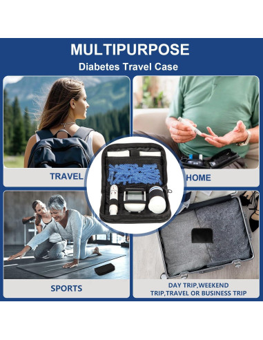 Estuche de Viaje para Suministros Diabéticos FSJLT 15.5x11.4cm