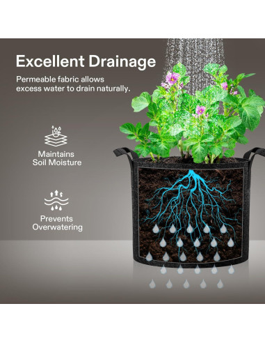 Bolsa de Cultivo VIVOSUN 170 Litros Tela Resistente