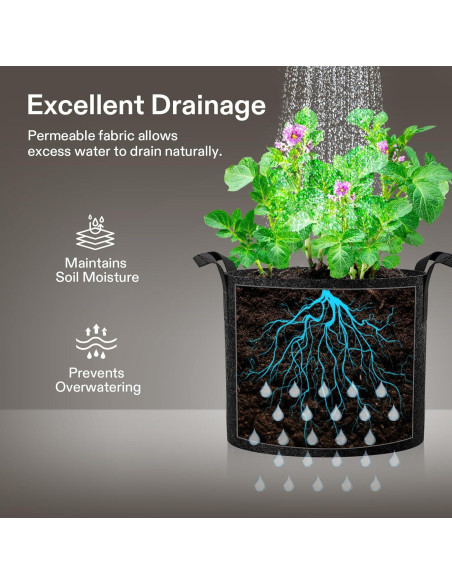 Bolsa de Cultivo VIVOSUN 170 Litros Tela Resistente