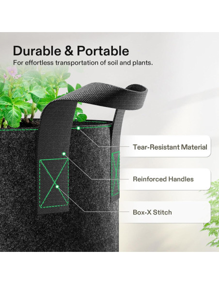 Bolsa de Cultivo VIVOSUN 170 Litros Tela Resistente