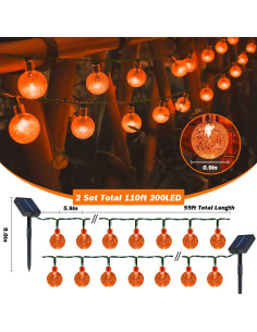 Luces Solares de Cadena USOKYO 200 LED 33.5m Impermeables 2