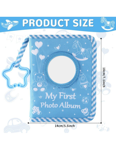 Álbum de Fotos Familiar ZOIIWA Niño Azul 18x14 cm Baby Shower