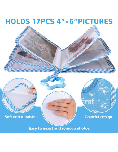 Álbum de Fotos Familiar ZOIIWA Niño Azul 18x14 cm Baby Shower