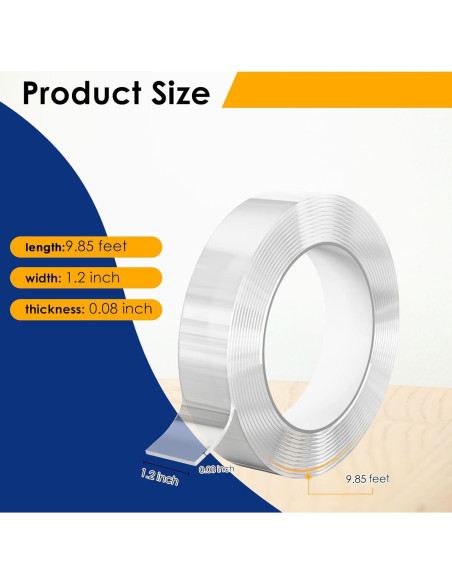 Cinta Doble Cara Nano EFOK 1.2 cm x 3 m Alta Resistencia