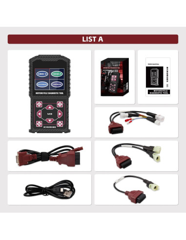 Herramienta de Diagnóstico QPKING M3-A para Motocicleta OBDII