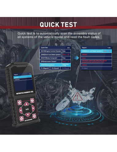 Herramienta de Diagnóstico QPKING M3-A para Motocicleta OBDII