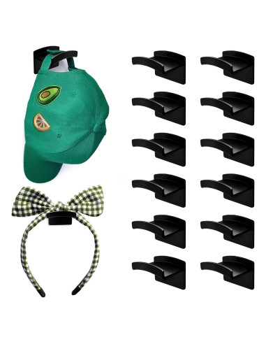 Ganchos para Sombreros Diamerd, Soporte Adhesivo 14 Piezas