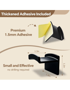 Ganchos para Sombreros Diamerd, Soporte Adhesivo 14 Piezas 2