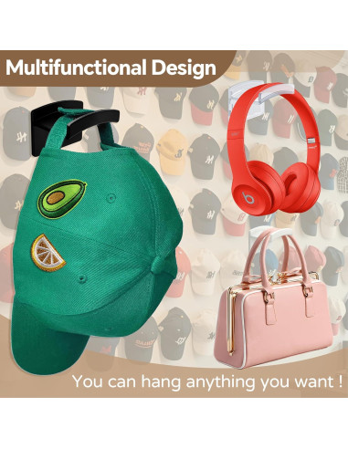 Ganchos para Sombreros Diamerd, Soporte Adhesivo 14 Piezas