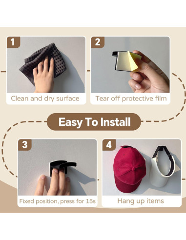 Ganchos para Sombreros Diamerd, Soporte Adhesivo 14 Piezas