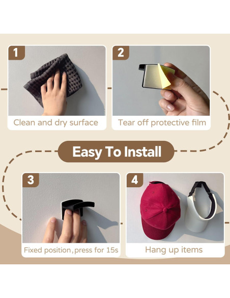 Ganchos para Sombreros Diamerd, Soporte Adhesivo 14 Piezas