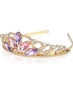 Tiara de Rapunzel Vinjewelry para Niñas y Adultos 5.08 cm 2
