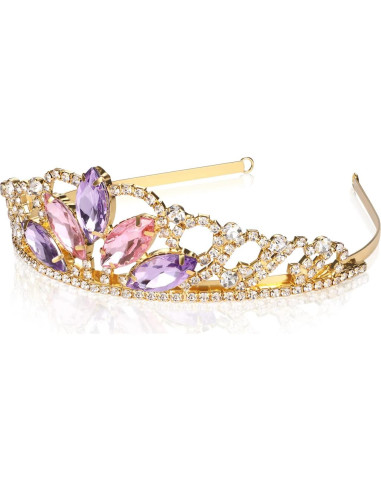 Tiara de Rapunzel Vinjewelry para Niñas y Adultos 5.08 cm