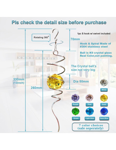 FONMY Bola de Observación Espiral 33 cm - Decoración Jardín