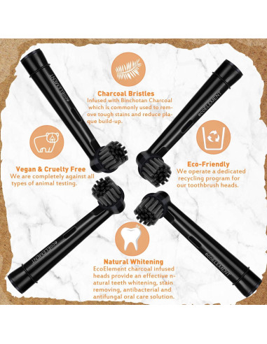 Cabezas de Cepillo de Dientes Oral B EcoELEMENT 4 Pack Suaves