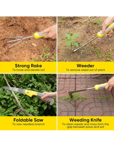 Conjunto de Herramientas de Jardinería Blumway 10 Pzs Acero Inoxidable