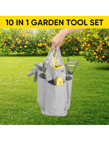 Conjunto de Herramientas de Jardinería Blumway 10 Pzs Acero Inoxidable