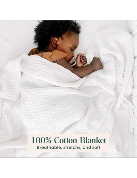 Manta de Bebé Waffle Simka Rose 91x102 cm Algodón Rosa