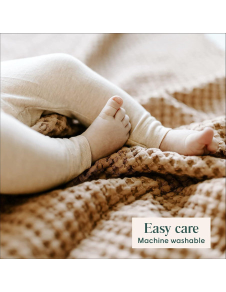 Manta de Bebé Waffle Simka Rose 91x102 cm Algodón Rosa