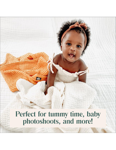 Manta de Bebé Waffle Simka Rose 91x102 cm Algodón Rosa