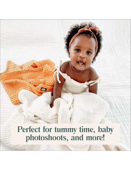 Manta de Bebé Waffle Simka Rose 91x102 cm Algodón Rosa