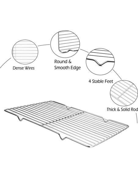Rejilla de Acero Inoxidable Turbokey 22.2 x 13.5 cm Rectangular