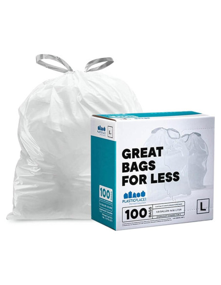 Bolsas de Basura Plasticplace Código L 100 Unidades 18 Litros