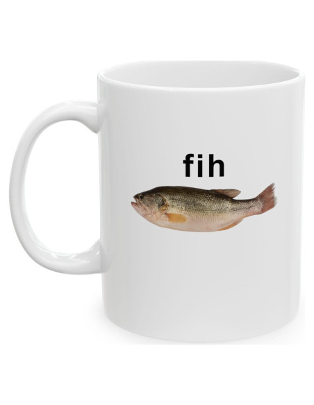 Taza de Meme de Pescado 'Fih' Cerámica 11 oz y 15 oz