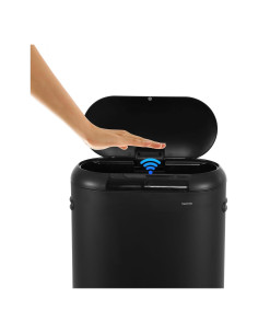 Bote de Basura Slim Ovalado Happimess HPM1016B 50L Negro