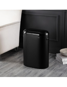 Bote de Basura Slim Ovalado Happimess HPM1016B 50L Negro 2